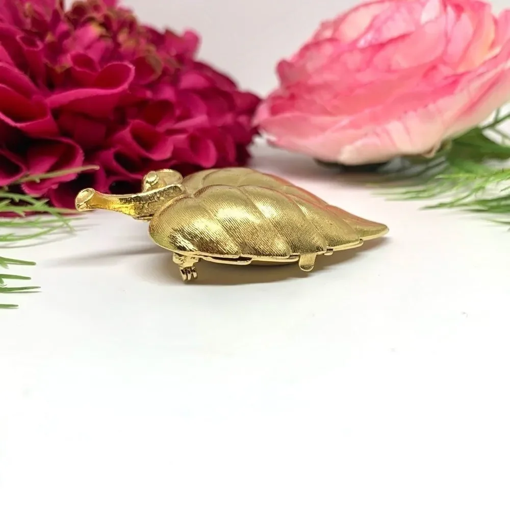 VINTAGE⚜️AVON Locket Keepsake Leaf Brooch